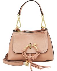 See By Chloé - See By Chloe Joan Mini Leather Suede Crossbody Handbag Coffee Pink - Lyst
