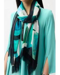 Joseph Ribkoff - Geometric Fringed Edges Scarf - Lyst