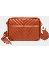 Fashnzfab - Chevron Patterned Rectangle Crossbody Bag - Lyst