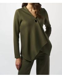 Joseph Ribkoff - Asymmetrical V-Neck Button Front Jacket - Lyst