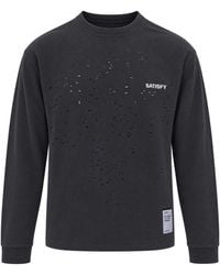 Satisfy - Distressed Long Sleeve T-Shirt - Lyst