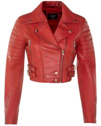 TruClothing - Real Leather Short Cropped Length Brando Style Biker Jacket - Lyst