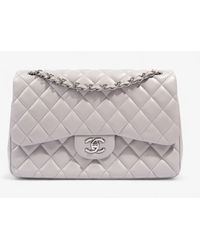 Chanel - Jumbo Classic Double Flap Lambskin Leather Shoulder Bag - Lyst