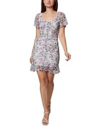 BCBGeneration - Mesh Floral Mini Dress - Lyst