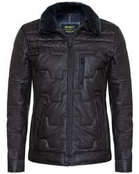 Infinity Leather - Quilted Biker Jacket - Lyst