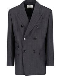 Ami Paris - Virgin Wool Blazer Jacket With Horn Buttons - Lyst