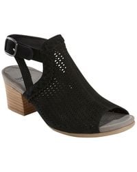 Earth - Ivy Syrah Sandal Suede Block Heel Slingback Gbnc668 - Lyst