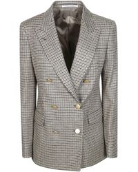 Tagliatore - Lurex Houndstooth Jacket - Lyst