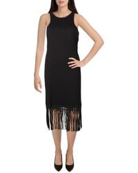 French Connection - Solle Fringe Midi Bodycon Dress - Lyst