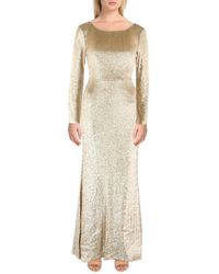 Donna Karan - Sequined Long Sleeves Evening Dress - Lyst