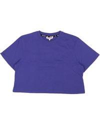 Opening Ceremony - Violet Cotton Blank Cropped T-shirt - Lyst