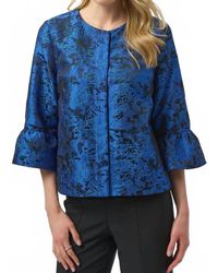 Joseph Ribkoff - Floral Print 3/4 Sleeves Trapeze Jacket - Lyst