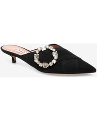 Bally - Celmira 6223332 Kid Suede Buckle Mules - Lyst