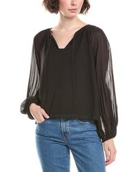 Bella Dahl - Pleated Raglan Blouse - Lyst