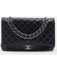 Chanel - Quilted Caviar Leather Jumbo Classic Single Flap Bag - Lyst