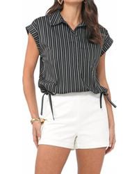 Greylin - Mallory Cropped Button Down Top - Lyst