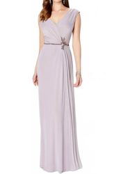 Montage by Mon Cheri - Cap Sleeve A-Line Gown - Lyst