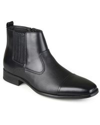 Vance Co. - Alex Faux Leather Block Heel Ankle Boots - Lyst