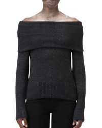 Closed - Wide Collar Long Sleeve Top - Lyst