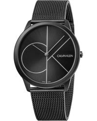 Calvin Klein Minimal 43mm Quartz Watch - Black