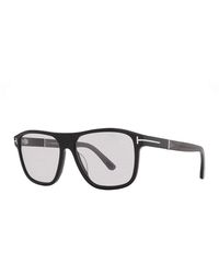 Tom Ford - Sunglasses Square Full Rim, Shiny Frame And Smoke Lens Ft108101A - Lyst