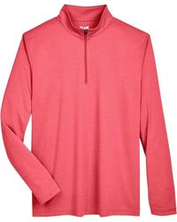 Team 365 - Zone Sonic Heather Performance Quarter-Zip Pullover - Lyst