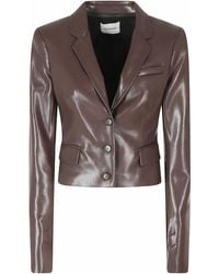 ANDAMANE - Dark Zefira Crop Length Single-Breasted Polyester Blazer - Lyst