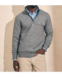 Faherty - Epic Quilted Fleece Pullover Sweater - Lyst