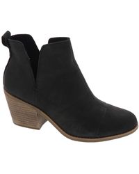 TOMS - Everly Cutout Cut-out Leather Ankle Boots - Lyst