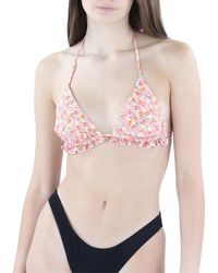 Faithfull The Brand - Jaqueline Floral Tie Neck Bikini Swim Top - Lyst
