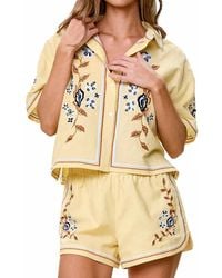 Cleobella - Wes Embroidered Pul-On Shorts - Lyst