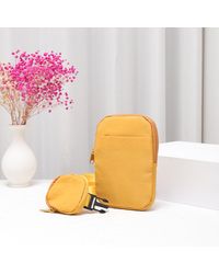 Fashnzfab - Solid Nylon Sling Bag 4.75" X 1.2" X 7.5" Crossbody Bag - Lyst