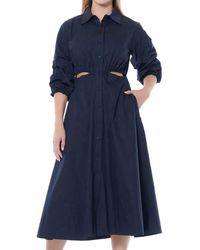 Gracia - Button Down Midi Dress - Lyst