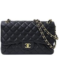 Chanel - Classic Flap Leather Shopper Bag (pre-owned) - Lyst