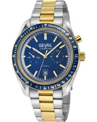 Gevril - Lenox Automatic Watch Dial Subdials Day/date Two Toned Gold Bracelet - Lyst