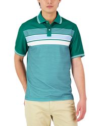 Club Room - Variegated Striped Moisture Wicking Polo - Lyst