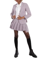 Thom Browne - Ladies Small Check Cotton Jacket - Lyst
