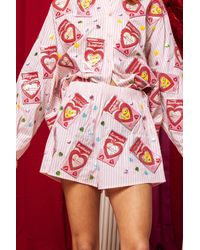 Queen Of Sparkles - Sweetheart Box Cotton Shorts - Lyst