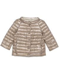 Herno - Press-Stud Boat Neck Coat - Lyst
