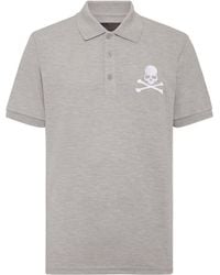 Philipp Plein - Pique Polo Shirt Ss Skull & Bones - Lyst