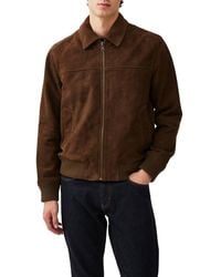 Rodd & Gunn - Redvale Sheepskin Suede Bomber Jacket - Lyst
