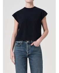 Agolde - Bryce Cap Sleeve Crewneck Tee - Lyst