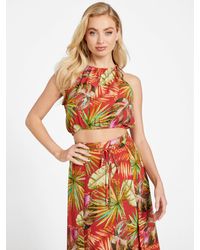 Guess Factory - Harmony Printed Crop Top - Lyst