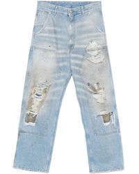MM6 by Maison Martin Margiela - Distressed Jeans - Lyst