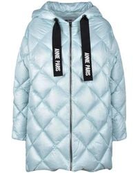 ANNIE PARIS - Aquamarine Quilted Down Jacket - Lyst