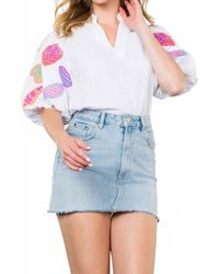 Thml - Shell Puff Sleeves Top - Lyst
