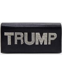 Fashnzfab - Trump Bling Studded Pointed Metallic Clutch Bag Evening Crossbody Bag - Lyst