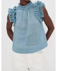 Sea - Anise Flutter Sleeve Top - Lyst