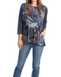 Jess & Jane - Vista Mineral Washed Patch Pocket Cotton Top - Lyst