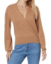 Lilla P - Long Sleeve Surplice Sweater - Lyst